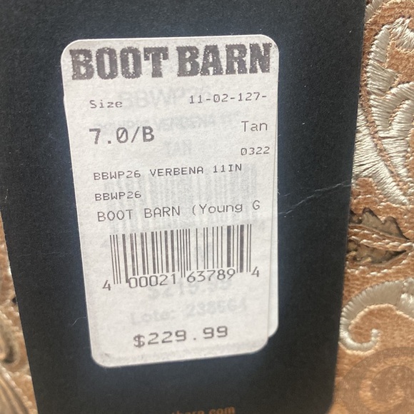 New Shayanne TPU 11 IN square toe Verbena western boot size 7B - Picture 10 of 10